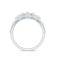 Princess and Round Cut Moissanite Wedding Ring Set