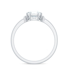 1.50 CT Asscher Cut Solitaire Zircon Engagement Ring