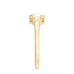 1.50 CT Asscher Cut Solitaire Zircon Engagement Ring