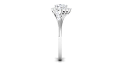 Heart Shape Cubic Zirconia Bypass Promise Ring