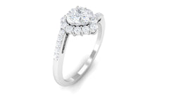 Heart Shape Cubic Zirconia Bypass Promise Ring
