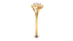 Heart Shape Cubic Zirconia Bypass Promise Ring