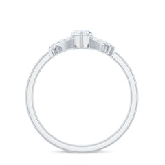Certified Moissanite Marquise Engagement Ring for Women