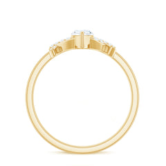 Certified Moissanite Marquise Engagement Ring for Women