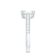 2.50 CT Asscher Cut Solitaire Zircon Engagement Ring
