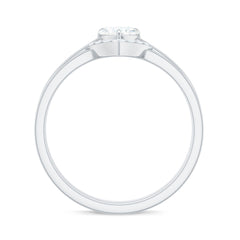 Heart Shaped Moissanite Solitaire Wedding Ring Set for Women