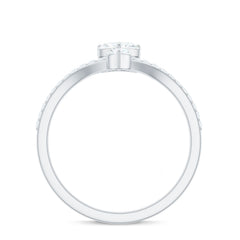 Designer Moissanite Heart Engagement Ring for Women