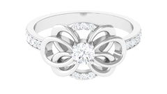 Nature Inspired Real Diamond Engagement Ring for Women