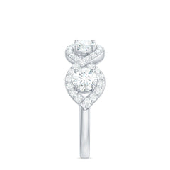 Round Moissanite Infinity Wedding Band Ring