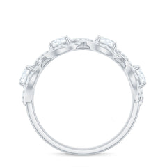 Round Moissanite Infinity Wedding Band Ring