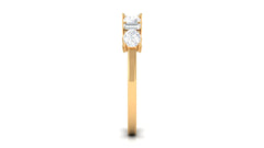 Oval and Baguette Cut Zircon Wedding Half Eternity Ring