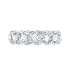 Cubic Zirconia Twisted Eternity Band Ring