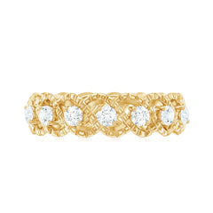 Cubic Zirconia Twisted Eternity Band Ring