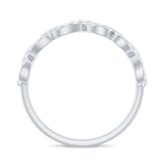 Vintage Inspired Moissanite Infinity Wedding Band Ring
