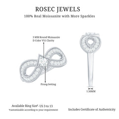 Vintage Inspired Moissanite Infinity Engagement Ring