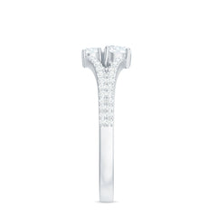 Moissanite Toi et Moi Engagement Ring with Split Shank