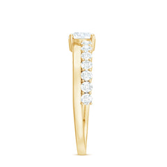 1 CT Round Cut Cubic Zirconia Promise Ring in Prong Setting