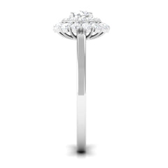 1.25 CT Certified Zircon Vintage Inspired Double Halo Ring
