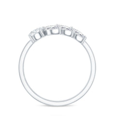 Nature Inspired Moissanite Anniversary Ring for Women
