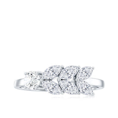 Nature Inspired Moissanite Anniversary Ring for Women