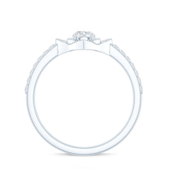 Certified Moissanite Floral Engagement Ring For Her