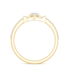 Certified Moissanite Floral Engagement Ring For Her