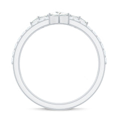 1.50 CT Designer Zircon Band Ring in Prong Setting