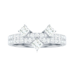 1.50 CT Designer Zircon Band Ring in Prong Setting