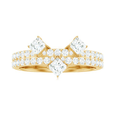 1.50 CT Designer Zircon Band Ring in Prong Setting