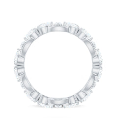Certified Moissanite Designer Wedding Band
