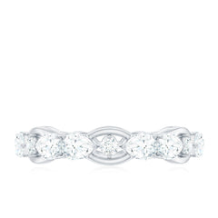 Certified Moissanite Designer Wedding Band