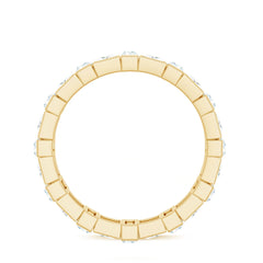 Princess and Baguette Cut Zircon Alternate Eternity Ring