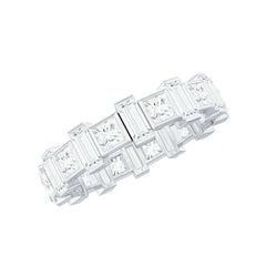 Princess Cut Moissanite Full Eternity Band for Women