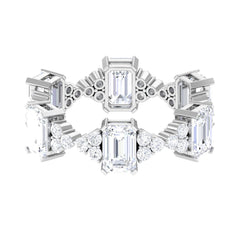 7 CT Designer Zircon Eternity Ring in Prong Setting