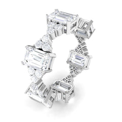 7 CT Designer Zircon Eternity Ring in Prong Setting