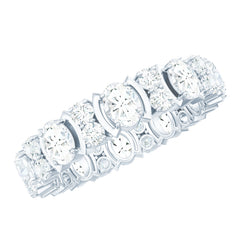Oval Cut Moissanite Full Eternity Wedding Band