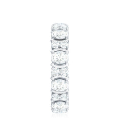 Oval Cut Moissanite Full Eternity Wedding Band
