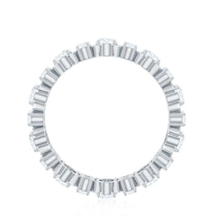 Oval Cut Moissanite Full Eternity Wedding Band