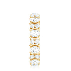 Oval Cut Moissanite Full Eternity Wedding Band