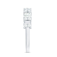 Certified Moissanite Half Eternity Wedding Band for Women