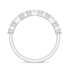Certified Moissanite Half Eternity Wedding Band for Women