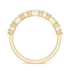 Certified Moissanite Half Eternity Wedding Band for Women