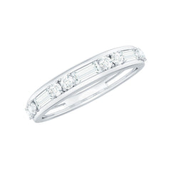 Moissanite Half Eternity Stackable Band Ring