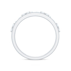 Moissanite Half Eternity Stackable Band Ring