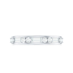 Moissanite Half Eternity Stackable Band Ring