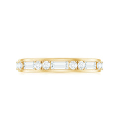 Moissanite Half Eternity Stackable Band Ring