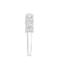 Moissanite Half Eternity Wedding Band with Certificate