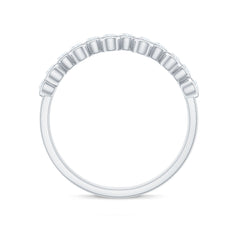 Bezel Set Moissanite Half Eternity Ring for Women