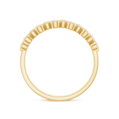 Bezel Set Moissanite Half Eternity Ring for Women