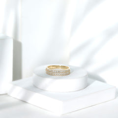 Round Cut Certified Moissanite Wedding Band